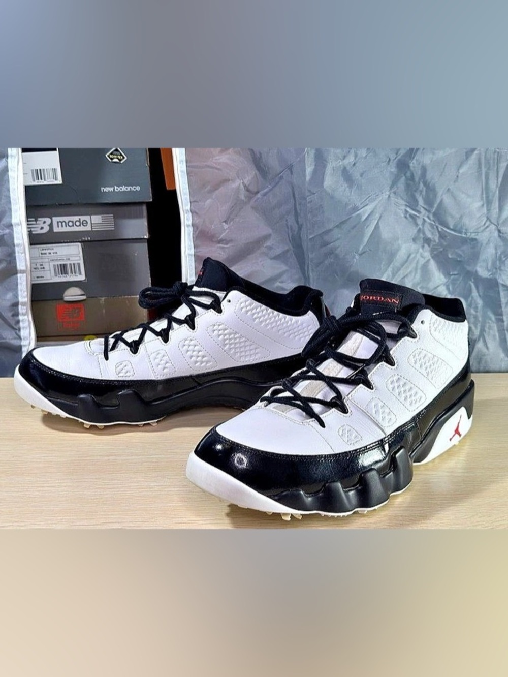 Jordan Air Jordan 9 Retro Low Golf "White Black True Red" Air 9 Retro Low Golf